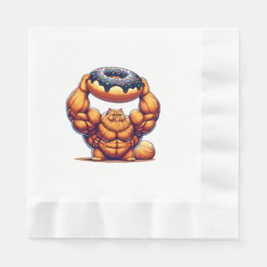 Muskelkater Heben Doughnut Serviette (Vorderseite)