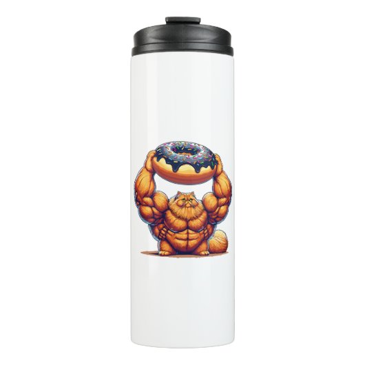 Muskelkater Heben Doughnut Thermosbecher (Vorderseite)