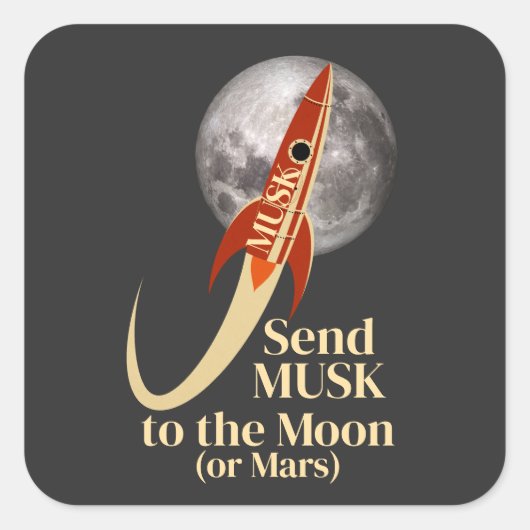 Muskelkleber Quadratischer Aufkleber (Vorderseite)