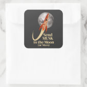 Muskelkleber Quadratischer Aufkleber (Tasche)