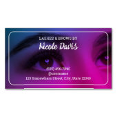 Muskelkrähe und Lashes Magnetische Visitenkarte (Vorderseite)