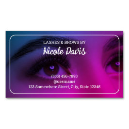 Muskelkrähe und Lashes Magnetische Visitenkarte