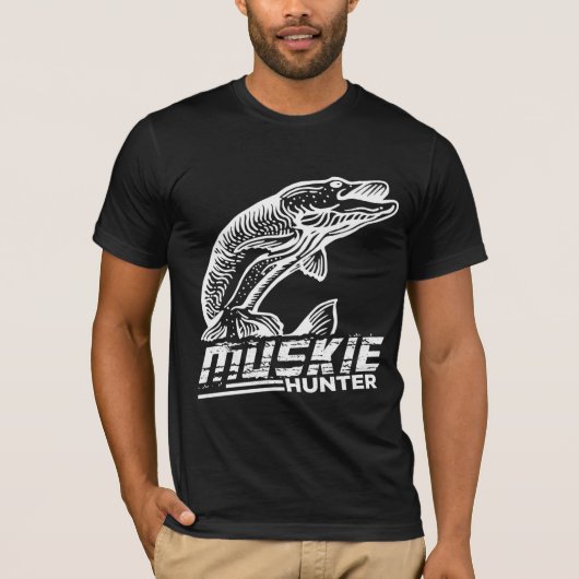 Muskellunge Fisch Muskie Hunter Musky Fischen T-Shirt (Vorderseite)