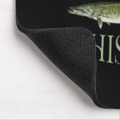 Muskellunge-Fischillustrationskunst Angeln An Mousepad (Ecke)