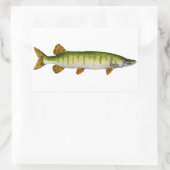 Muskellunge (Muskie) Rechteckiger Aufkleber (Tasche)