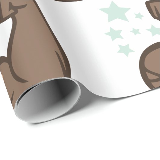 Muskelmann Geschenkpapier (Rolleneckpunkt)