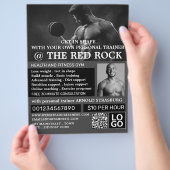 Muskelmann, Personal Trainer, Gymnastikwerbung Flyer (Hand)