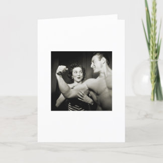 Muskelmänner brauchen auch Grußkarten. Karte