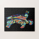Muskelmännliche Anatomie abstrakte Kunst Puzzle (Horizontal)