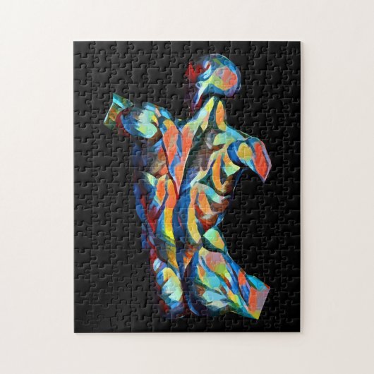 Muskelmännliche Anatomie abstrakte Kunst Puzzle (Vertikal)