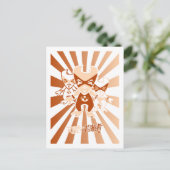 Muskelmascot Postkarte (Stehend Vorderseite)