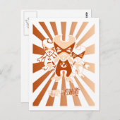 Muskelmascot Postkarte (Vorne/Hinten)