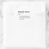 MUSKELMÄSSE RUNDER AUFKLEBER (Tasche)