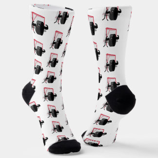 Muskeln auf Eishockeypuck Socken