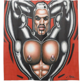 Muskeln aus Gummi Duschvorhang