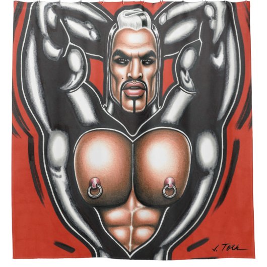 Muskeln aus Gummi Duschvorhang (Vorderseite)