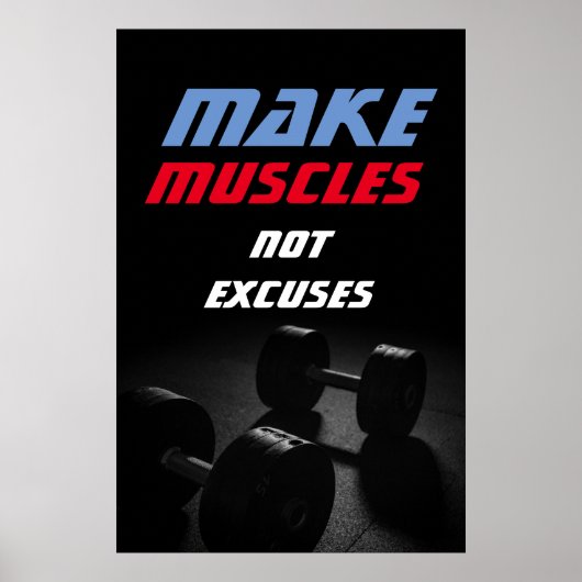 Muskeln Bodybuilding Fitness Motivierend machen Poster (Vorne)