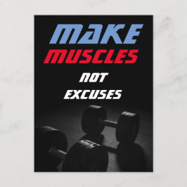 Muskeln Bodybuilding Fitness Motivierend machen Postkarte
