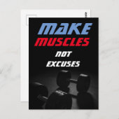 Muskeln Bodybuilding Fitness Motivierend machen Postkarte (Vorne/Hinten)
