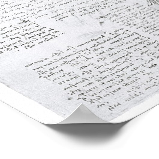 Muskeln des Leg, Leonardo Da Vinci Poster (Ecke)