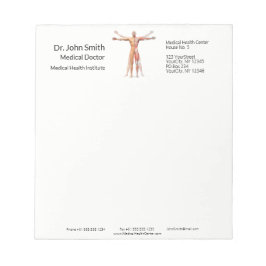 Muskeln des menschlichen Körpers im Skelett - Note Notizblock