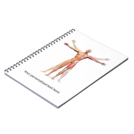 Muskeln des menschlichen Körpers - Notebook Notizblock (Linke Seite)