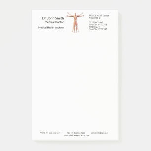 Muskeln des menschlichen Körpers Post-it Klebezettel