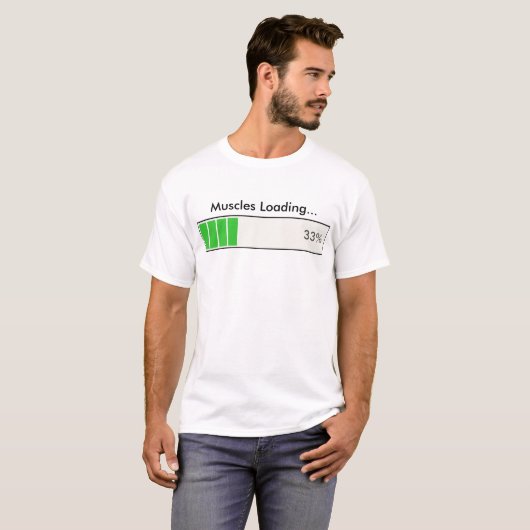 Muskeln, die 33 Prozent laden T-Shirt (Vorne ganz)