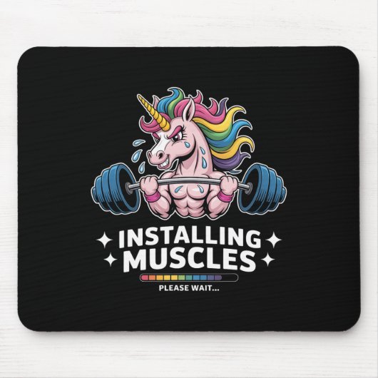 Muskeln, die Unicorn-Gewichtsheben Mousepad (Vorne)