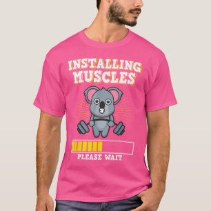 Muskeln Gewichtheben Stärke Langhantel Gewicht Fit T-Shirt