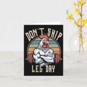 Muskeln Hühner Funny Gym Workout Beine Dont Skip L Karte (Gelbe Blume)