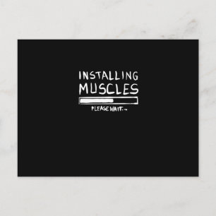 Muskeln installieren postkarte