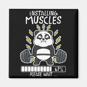 Muskeln installieren warten Panda lädt 67 Fitnesss Magnet