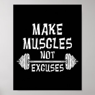 Muskeln keine Ausreden Gym Motivierend Geschenke F Poster