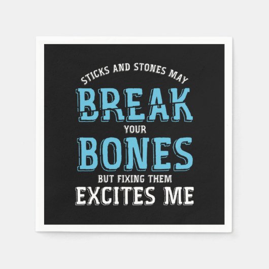 Muskeln Knochen Chirurgen Orthopädie Geschenkstich Serviette (Vorderseite)