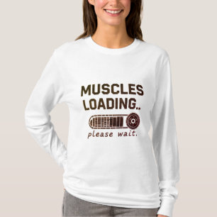 Muskeln laden, bitte warten, lustiges Gym Longslee T-Shirt