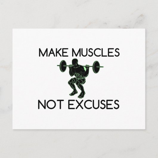 MUSKELN NICHT AUSDRÜCKEN POSTKARTE (Vorderseite)