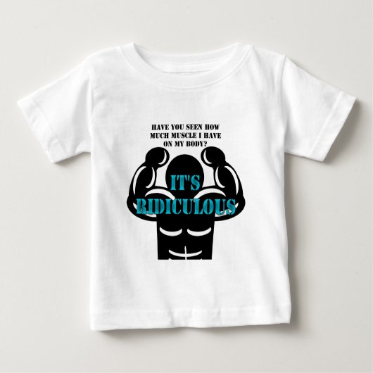 Muskeln, so stark es ist lächerlich lustig baby t-shirt (Vorderseite)