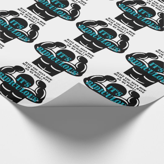 Muskeln, so stark es ist lächerlich lustig geschenkpapier (Ecke)