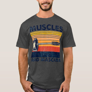 Muskeln und Mascara Retro Vintage T-Shirt