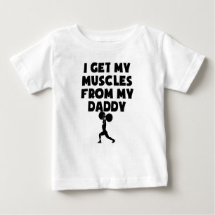 Muskeln von meinem Vati Baby T-shirt