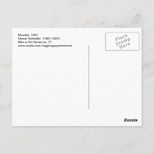 Muskeln von Osmar Schindler Postkarte (Rückseite)