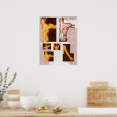 Muskeloberfläche Anatomie Poster Back & Shoulder (Küche)