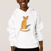 Muskelorange Katzen-Hoodie