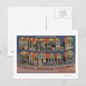 Muskelschalen, Alabama - Große Buchstabenszenen Postkarte (Vorne/Hinten)