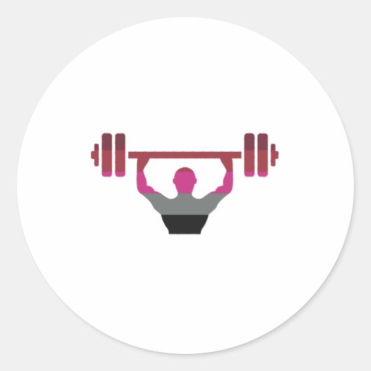 Muskelstolz Runder Aufkleber (Vorderseite)