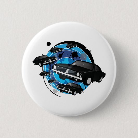 Muskelwagen Button (Vorderseite)
