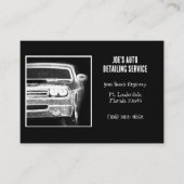 Muskelwagen der Automobilindustrie, schwarz und we Visitenkarte (Vorderseite)