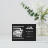 Muskelwagen der Automobilindustrie, schwarz und we Visitenkarte (Stehend Vorderseite)