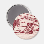 Muskelwagen Magnet (Vorderseite/Rückseite)